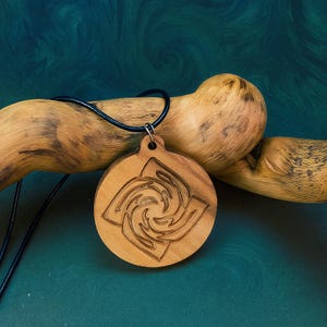 Protection Amulet Znich Amulet Energizing Amulet Spiritual Gifts Pagan Talisman Wood Pendant Necklace Men Evil Eye Protection Gift for Mabon