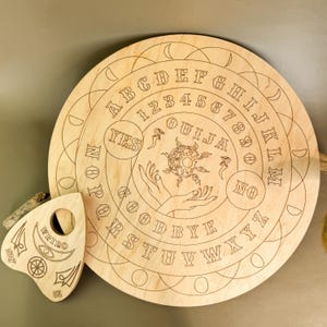 Ouijabord houten runen ouija bord met pratende geest heksen gereedschap pratende planchette spirituele bord waarzeggerij bord heksenbord