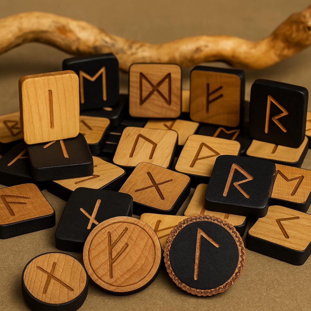 Handmade Runescape Runes Viking Runes Set Handmade Wooden Divination Tools Witches Tools for ...