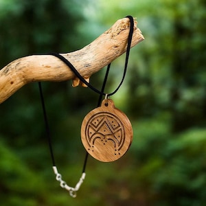 Protection Amulet Lunnitsa Fertility Amulet of Happiness Love Talisman Slavic Wood Pendant Energy Protection Evil Eye Amulet Gift for Mabon