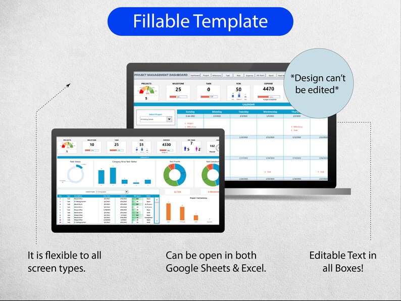 Project Portfolio Dashboard Template | All in One Project Tracking ...