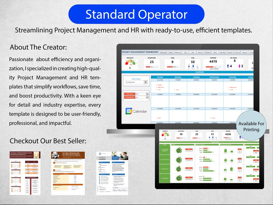 Project Portfolio Dashboard Template | All in One Project Tracking ...