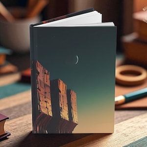 Hardcover Journal Cosmic Science Fiction Notebook Unique Writing Journal Inspirational Diary Space Lover Gift Galaxy Themed Stationery Book