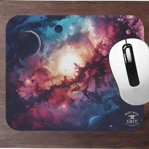 Galaxy Mouse Pad Cosmic Space Design Desk Mat Office Decor Gamer Gift Study Accessory Astronaut Lover Unique Computer Mousepad