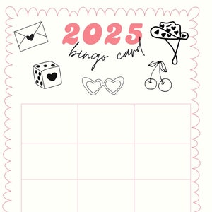 2025 BINGO CARD - EDITABLE