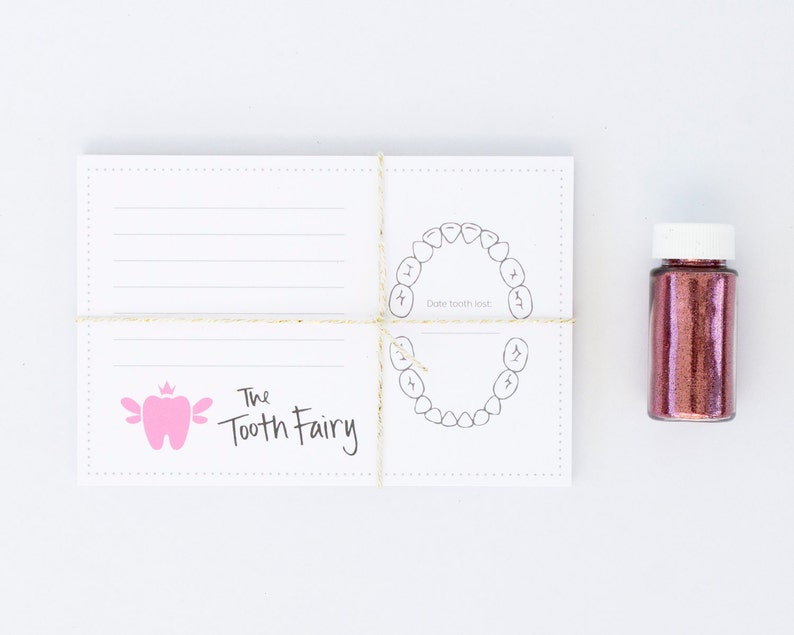 Tooth Fairy Kit Tooth Fairy Stationery Made in the USA SP001 Pink