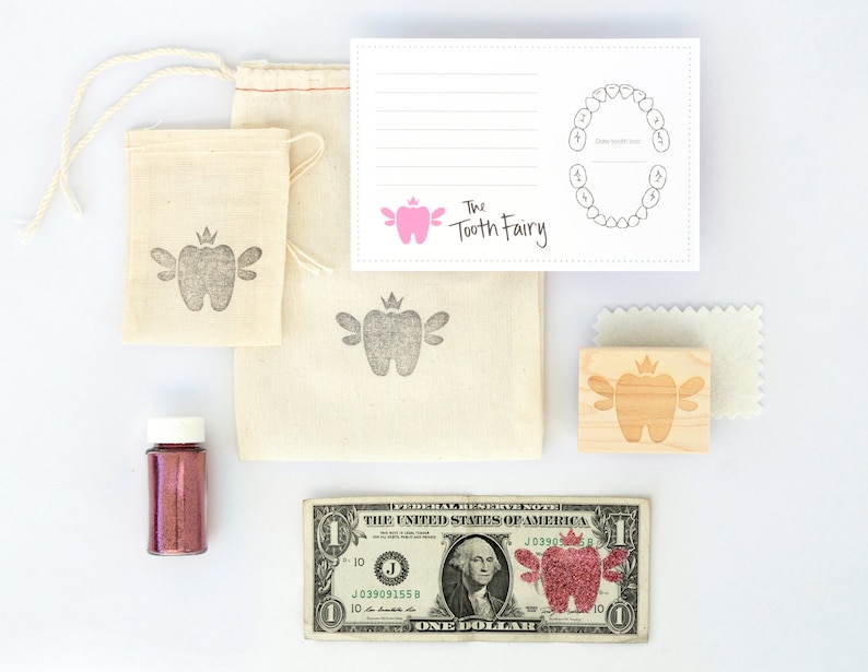 Tooth Fairy Kit Tooth Fairy Stationery Made in the USA SP001 Pink