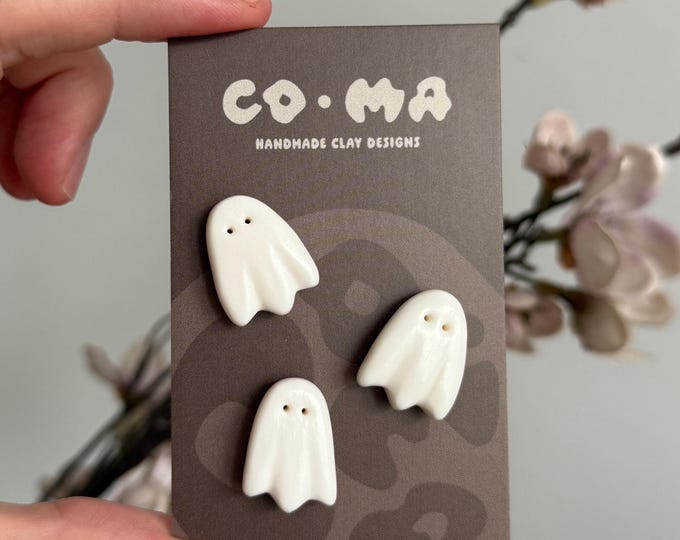 Polymer Clay Mini Ghost Magnets - Cute Fall Gift Idea - Autumn Kitchen ...