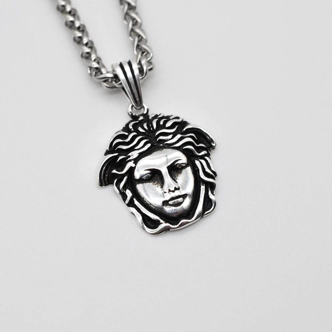 YFN Collana Con Ciondolo Medusa In Argento Sterling 925 – Regalo Per Donne E Ragazze, Con Panno Lucidante - 4