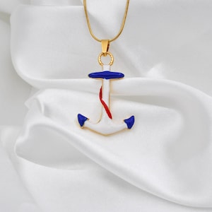 Sailor Anchor Necklace – 18K Gold Plated Sailor Necklace – Summer Necklaces – Anchor Necklace – Gifts for Sea Lovers - Gift For Her