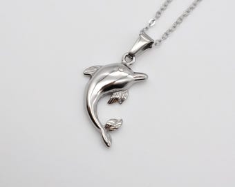 Dolphin Necklace - Fish Necklace - Lucky Necklace - Tiny Necklace - Ocean Marine Jewelry -  Gift for Sea Lovers - Summer Necklaces