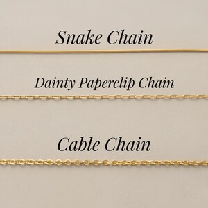 Snake, Paperclip, Cable Chain Options