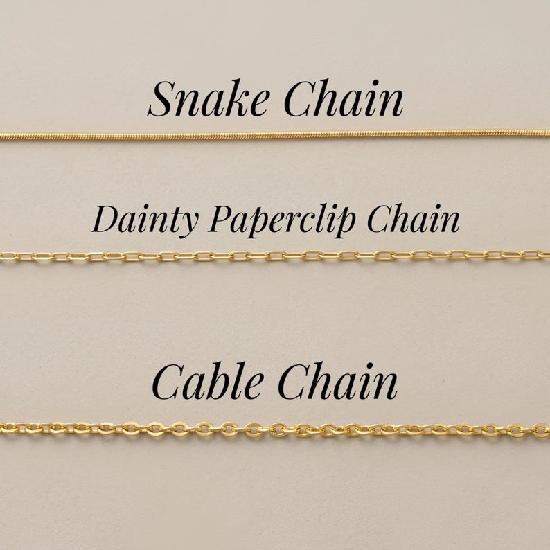 Snake, Paperclip, Cable Chain Options