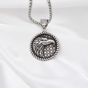 Stainless Steel Eagle Pendant Necklace - American Symbol Jewelry
