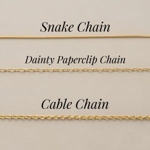 Snake, Paperclip, Cable Chain Options
