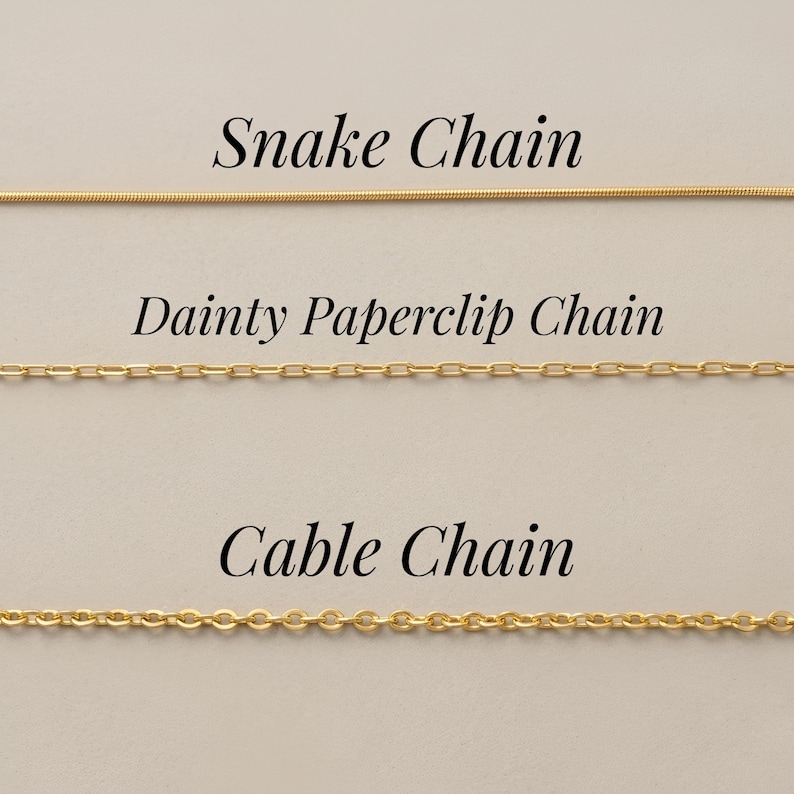 Snake, Paperclip, Cable Chain Options