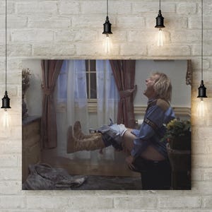Dumb and Dumber Movie Poster - Harry Dunne Print - Funny Bathroom, Comedy, Digital Oil Painting, Home, Art Ready To Hang Canvas Option