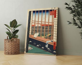 Hiroshige Ukiyo-e Japanese Print: Asakusa Ricefields, Edo Period Art