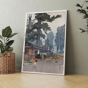 Way to the Kasuga Shrine 1938 - Hiroshi Yoshida Print Kumoi Sakura Poster Ukiyoe PosterJapan Wall Art Yoshida Poster Japanese Print Gift