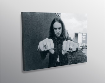 Foto de Cliff Burton, impresión en lienzo lista para colgar, regalo de rock
