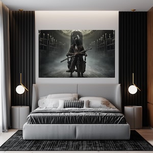 Bloodborne canvas game l Hunter Wall Art Design | Poster Print Decor for Home & Office Decoration I POSTER or CANVAS READY to Hang