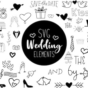 SVG Wedding Elements Bundle