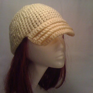 Cream Cap with Brim