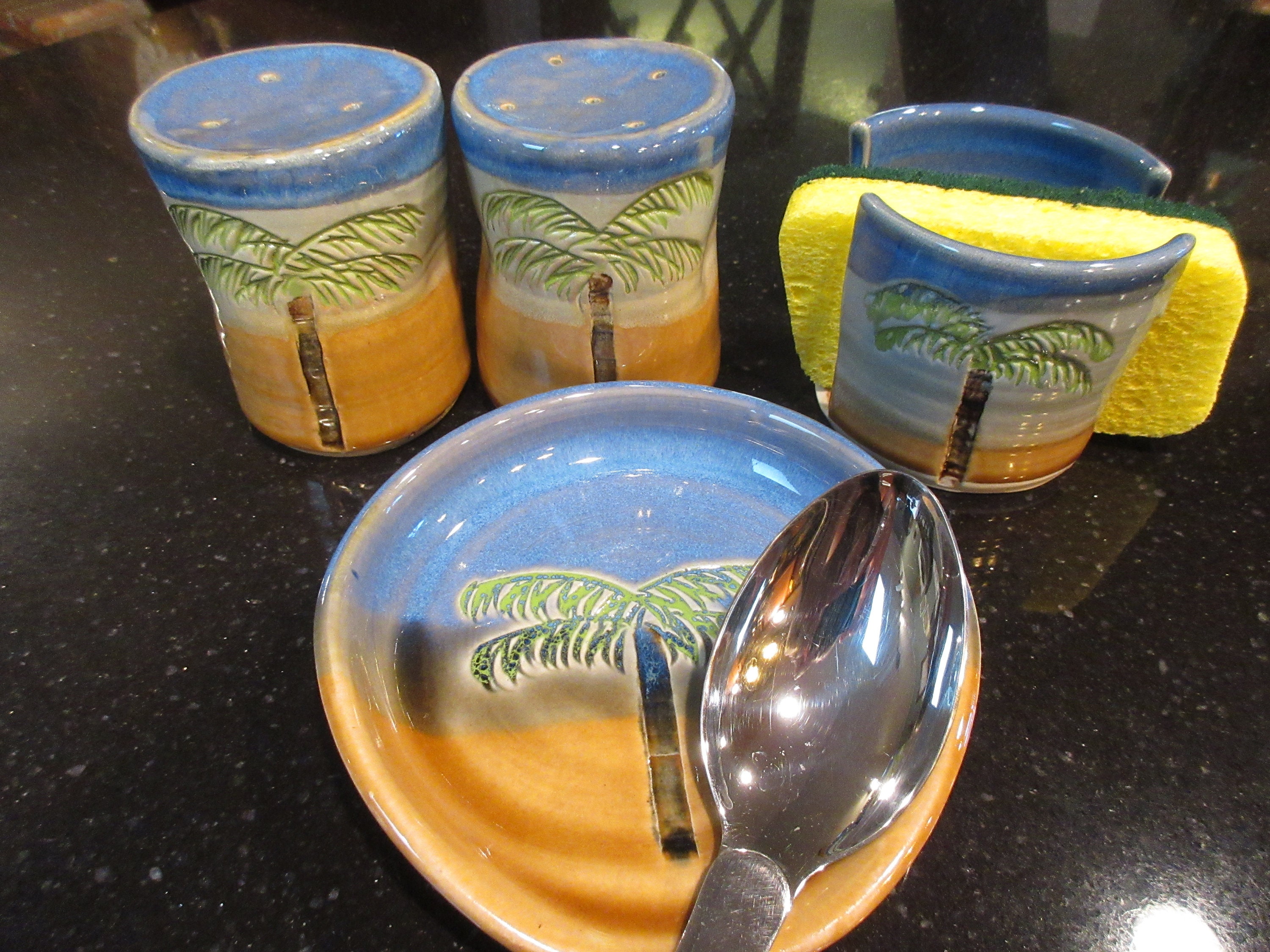 Conjunto de cocina de palmeras | Etsy