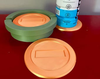 3D Printed Super Mario Bros. Inspired Coaster Set with Holder - 5 Piece Drink Coaster for Game Nights, Nintendo Lovers and Unique Home Decor