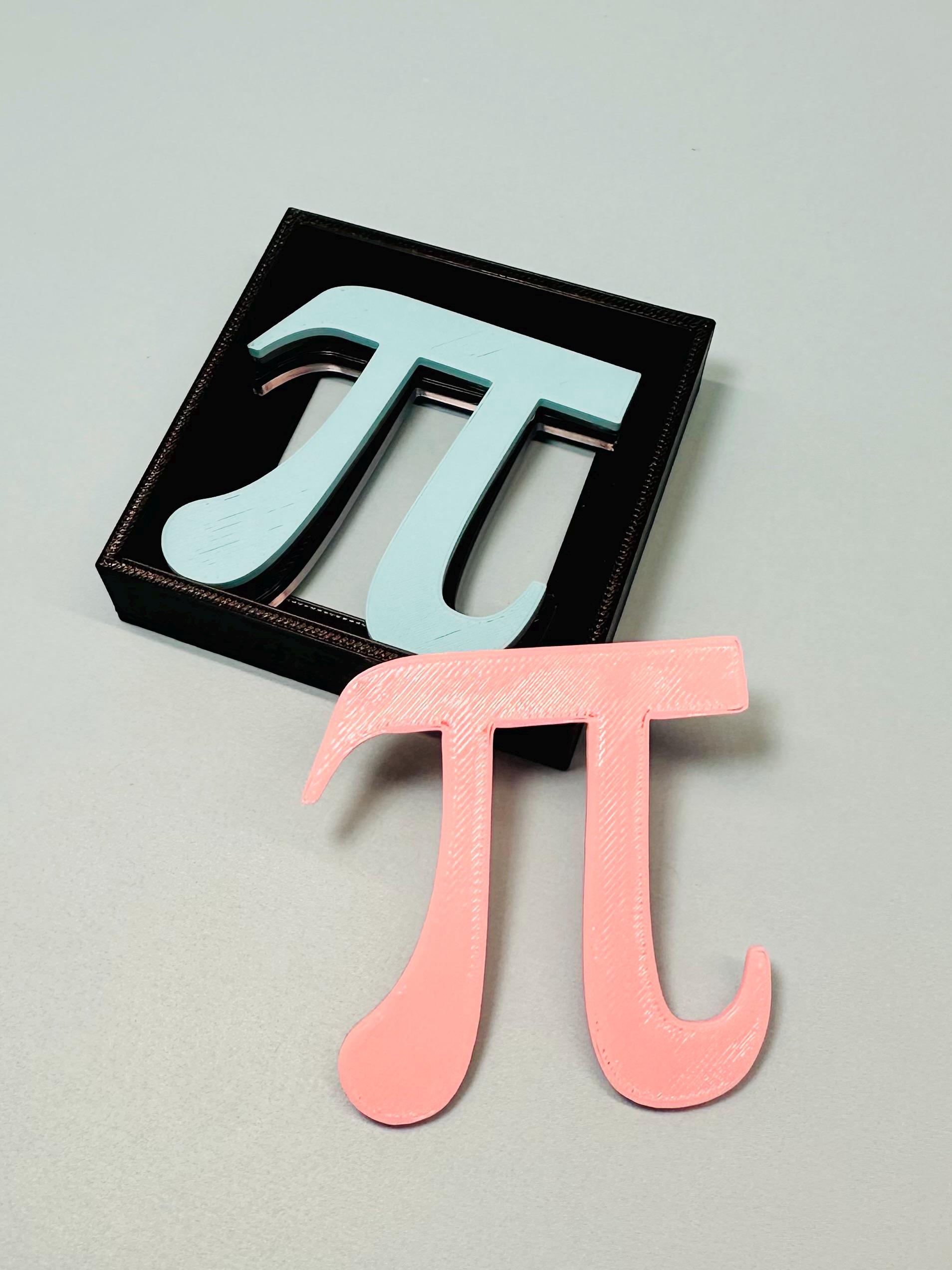 Set of 5 Pi Symbol-shaped 3D Printed Coasters With Holder – Nerdy ...