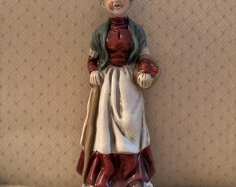 農婦 鶏 陶器 フィギュリン 現在、この商品の在庫はありません - Etsy