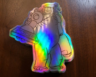 3" Pablo the Gorilla Delivery Holographic Vinyl Sticker