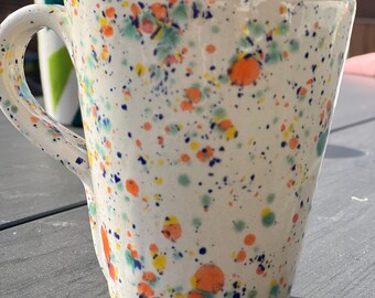 Tea mug for gift, chocolate mug, coffee mug, breakfast mug, 13.5oz mug, painted mug, gift mug, mug for gifts, ceramic mug for present.