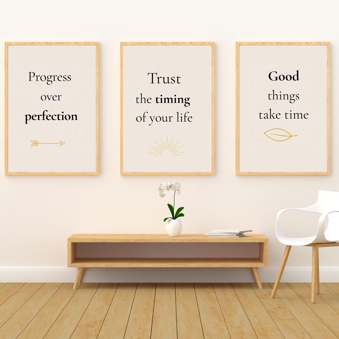 Minimalist Motivational Poster Set – Modern Digital Download Wall Art ...
