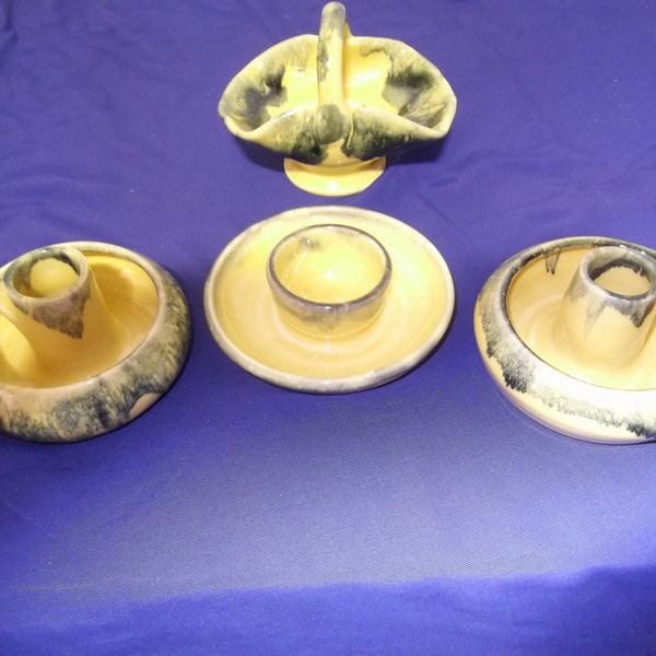 4 piece Ineke van't Riet art pottery from British Columbia