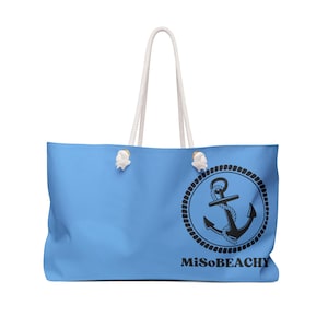 Nautical Weekender Bag: Sea Life Travel Duffle, Coastal Getaway