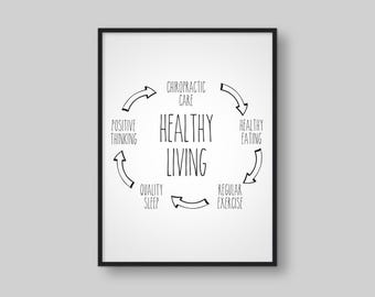 Healthy Living | Chiropractic Poster