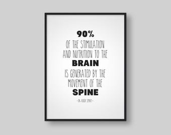 90 Percent Of The Stimulation And Nutrition To The Brain | Chiropractic Poster