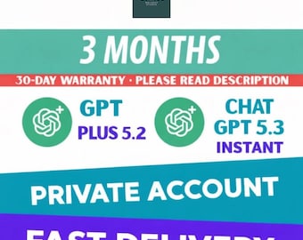ChatGPT Pro GPT-5.2 Workspace | 3 Month Access | Personal Email | READ DESCRIPTION
