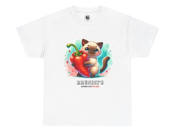 Cute Bruno Holding a Pepper - Unisex Heavy Cotton Tee