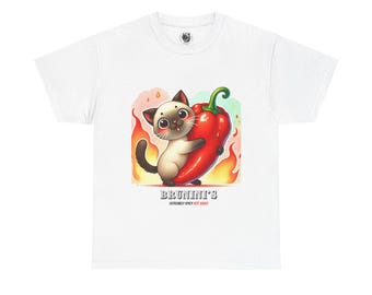 Cute Bruno Holding a Pepper - Unisex Heavy Cotton Tee