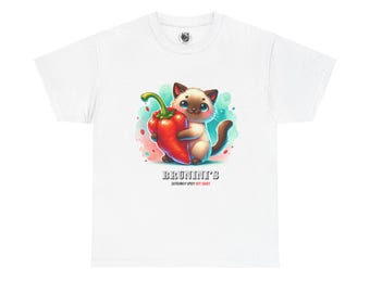 Cute Bruno Holding a Pepper - Unisex Heavy Cotton Tee