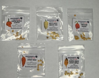 Superhot Chilis Seeds starter bundle - 12+ Seeds each