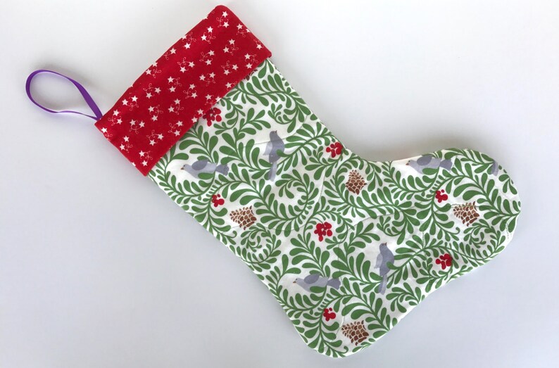 Modern Holiday Decor Christmas Present Packaging Quilted Christmas Stocking Stocking Stuff Red /& Green