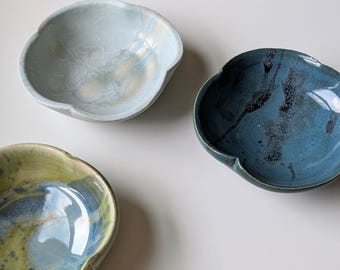 Handmade ceramic clover dishes