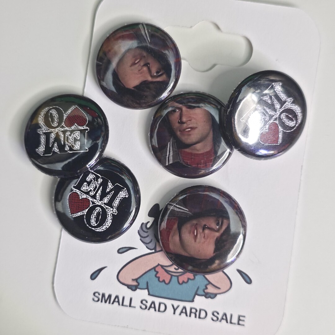 Emo Button Example Taking Back Sunday Adam Lazzara Emo Heart Button Bundle | 1 Inch | 2 ...