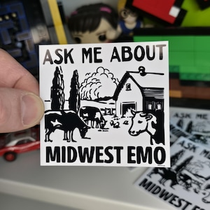Midwest Emo Sticker - Farm Scene, Math Rock Decal