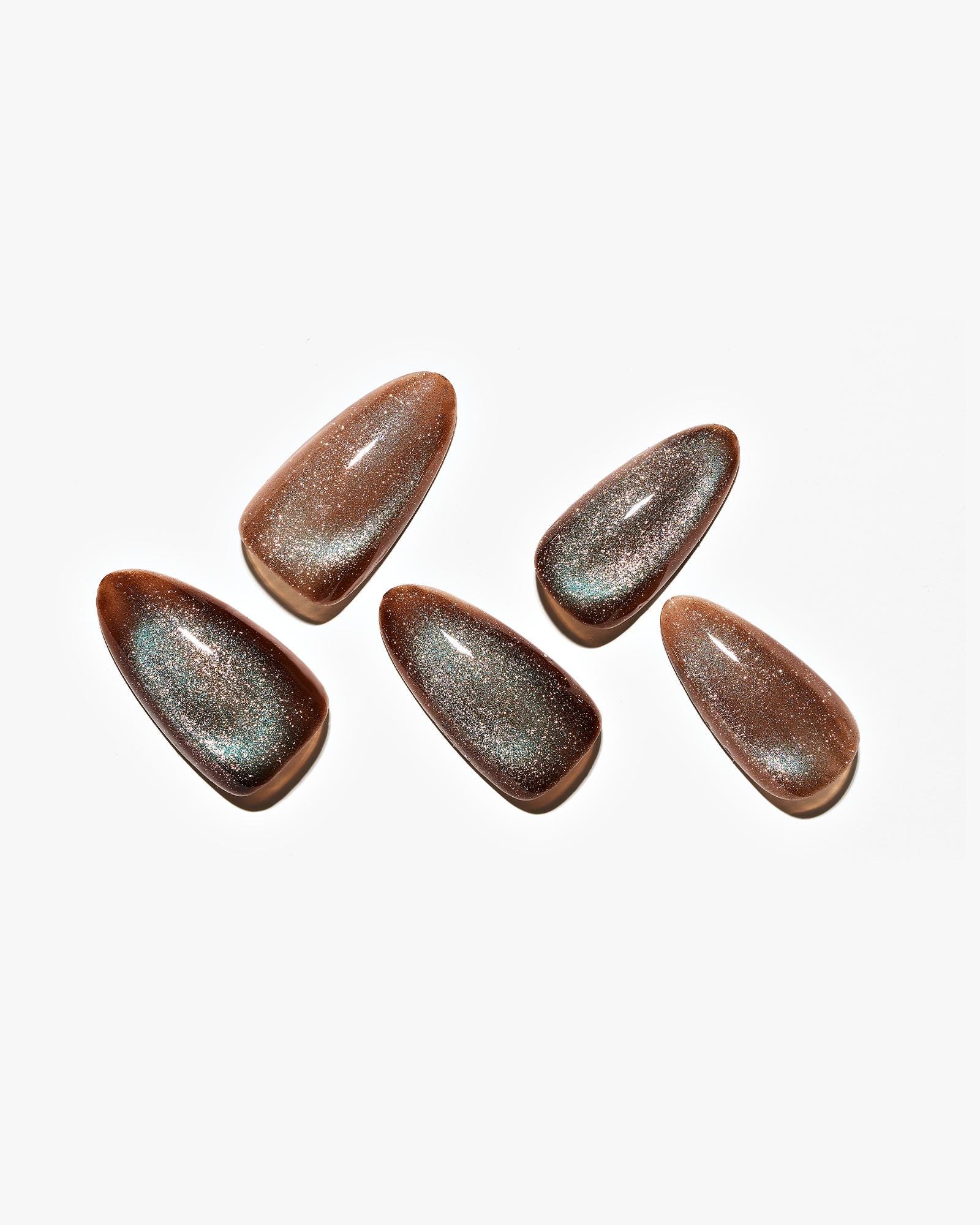 Cat Eye/ Sky Ruins(Handmade) Press On Nails,Reusable Nails,party press on nails,wedding nails gift,Medium almond,Girl gift,Wear Armor