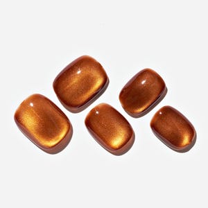 Cat Eye/Late Autumn(Handmade) Press On Nails，Reusable Nails，party press on nails，wedding nails gift，short squoval，Girl gift，Gift For Her