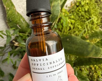 Sage Leaf Extract (2 Oz)/ Salvia Officinalis / Traditional Herb Extract /Small batch